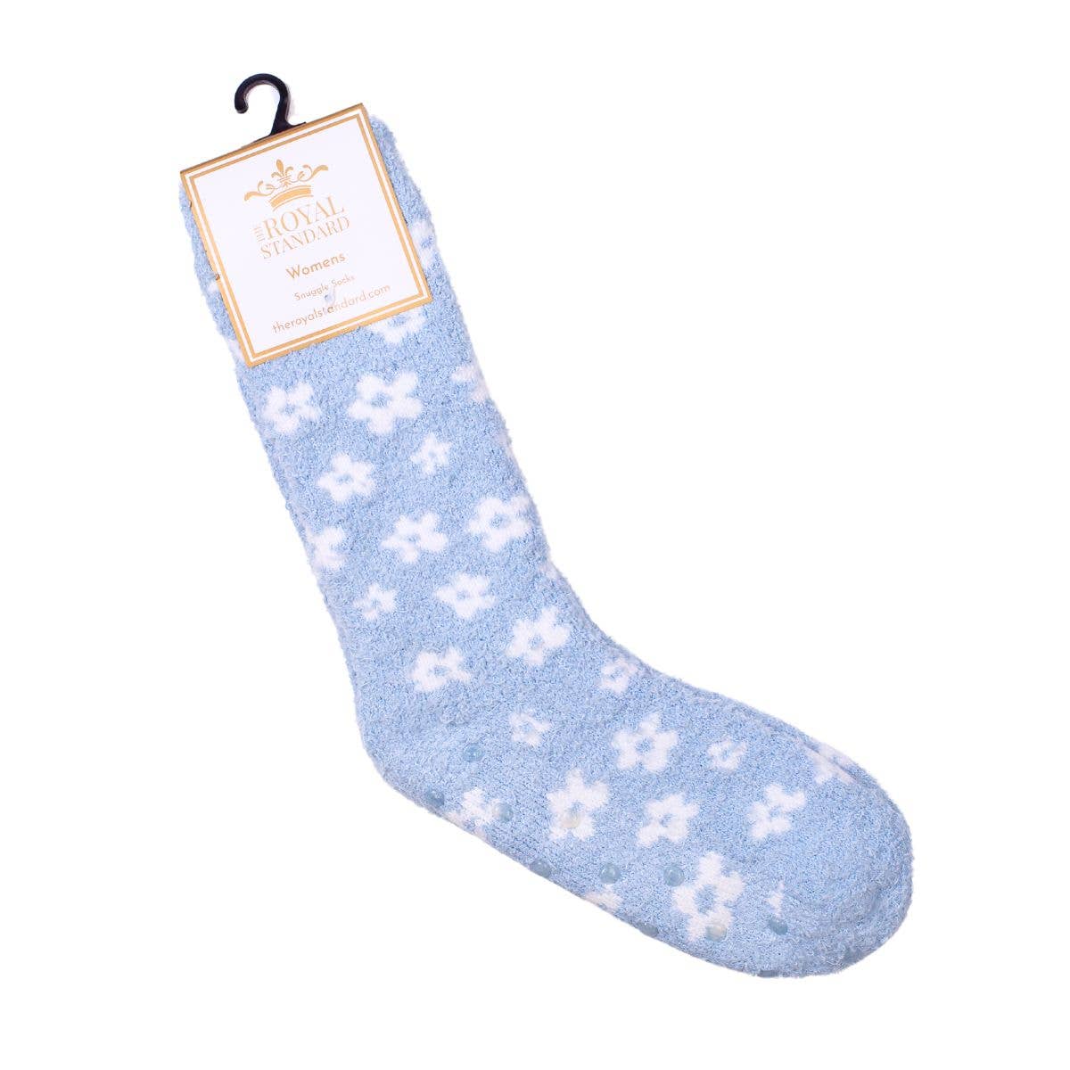Women's Ditsy Floral Snuggle Socks Light Blue/White