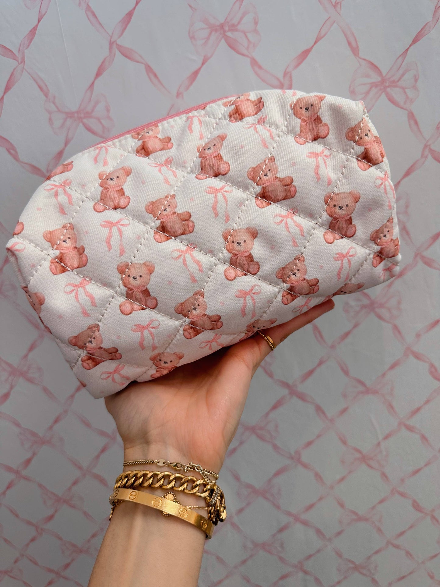Bears & Bows Makeup Bag