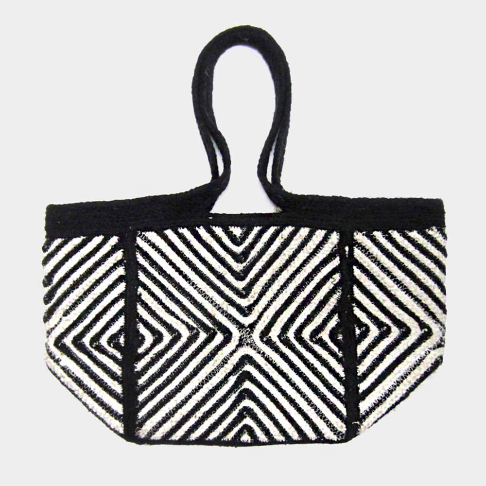 Geometric Patterned Tote Bag