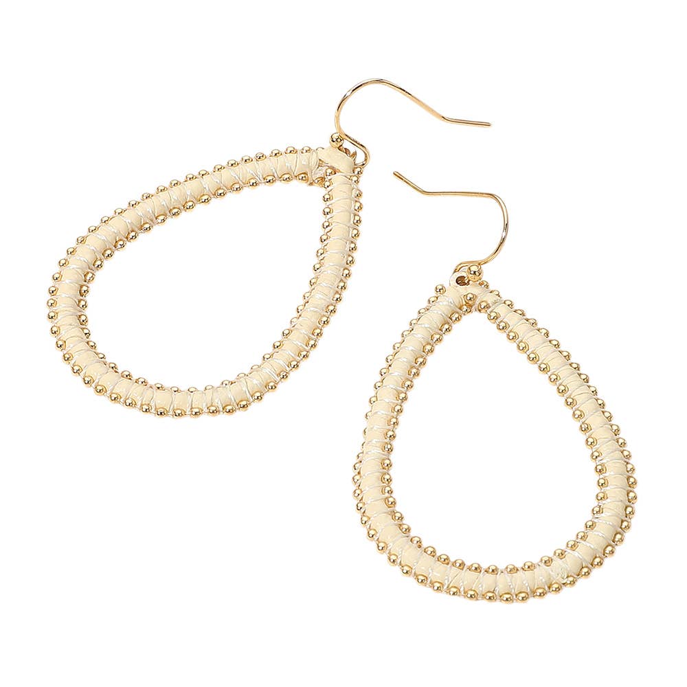 Faux Leather Teardrop Earrings