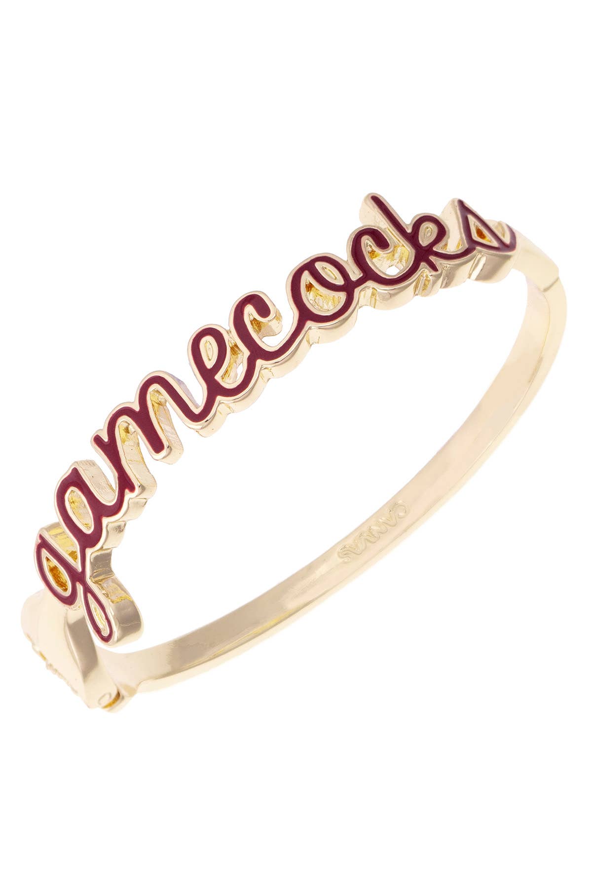 South Carolina Gamecocks Cursive Enamel Hinge Bangle