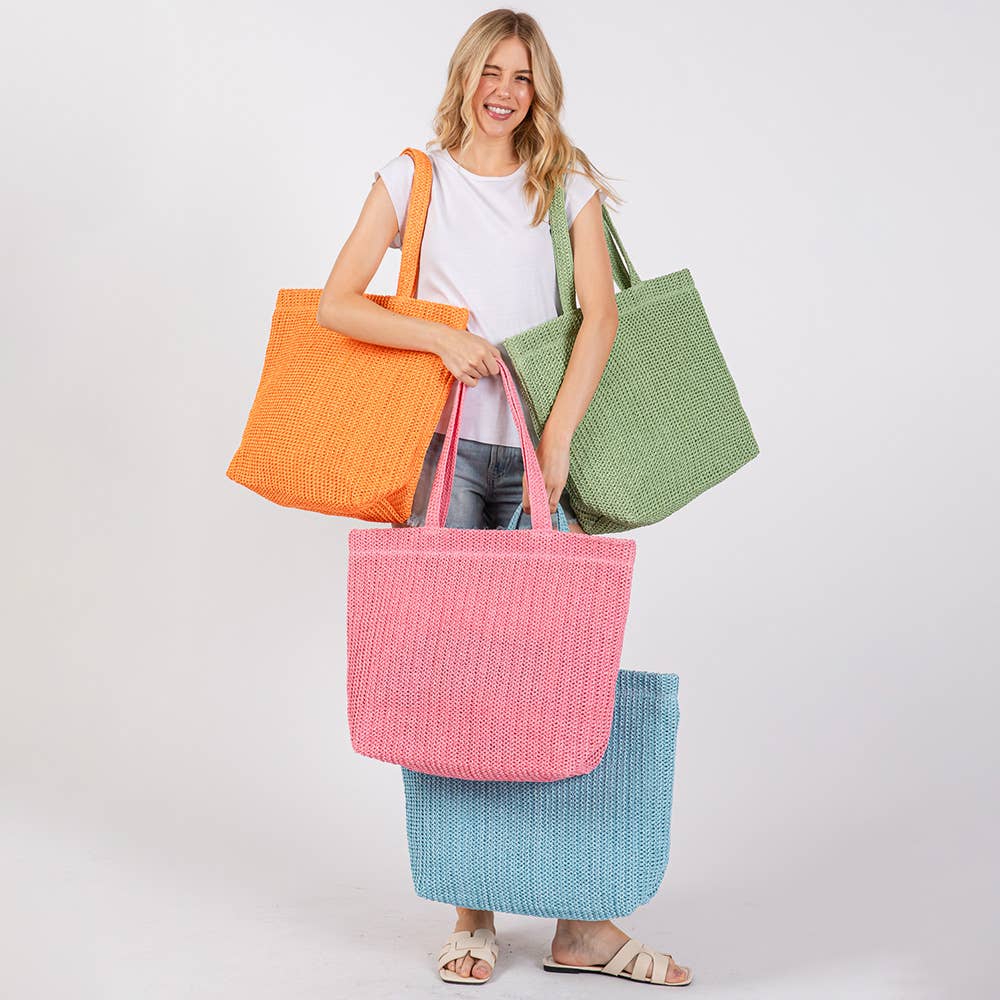 Crochet Straw Beach Bag