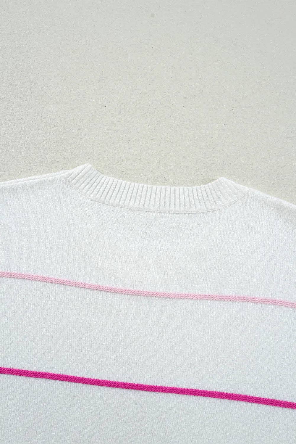 White Colorblock Sweater