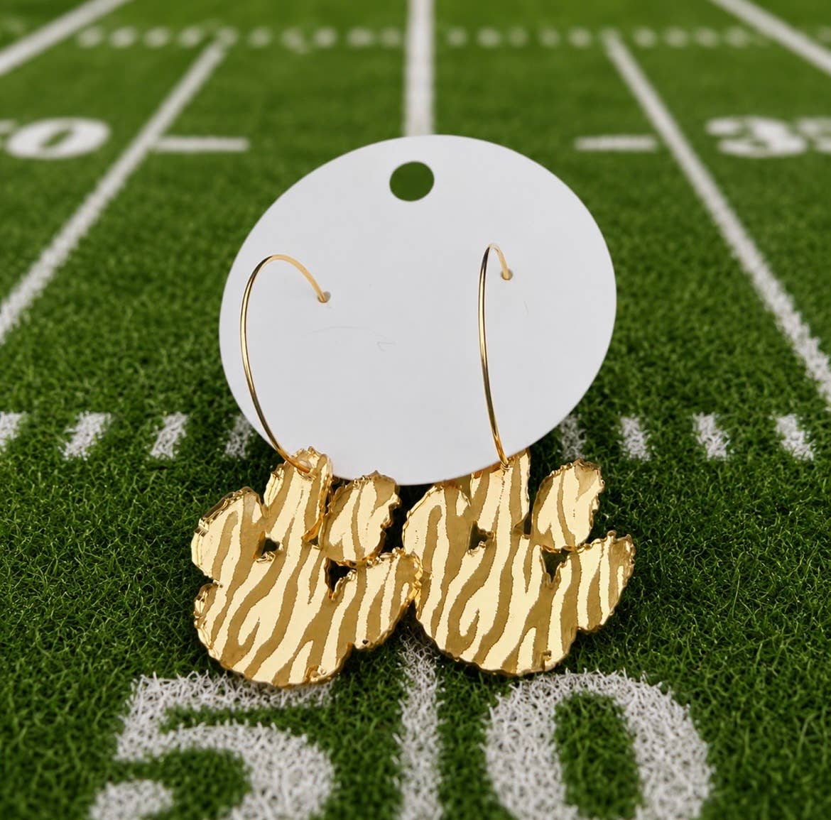 Mirrored Tiger Paw Earrings