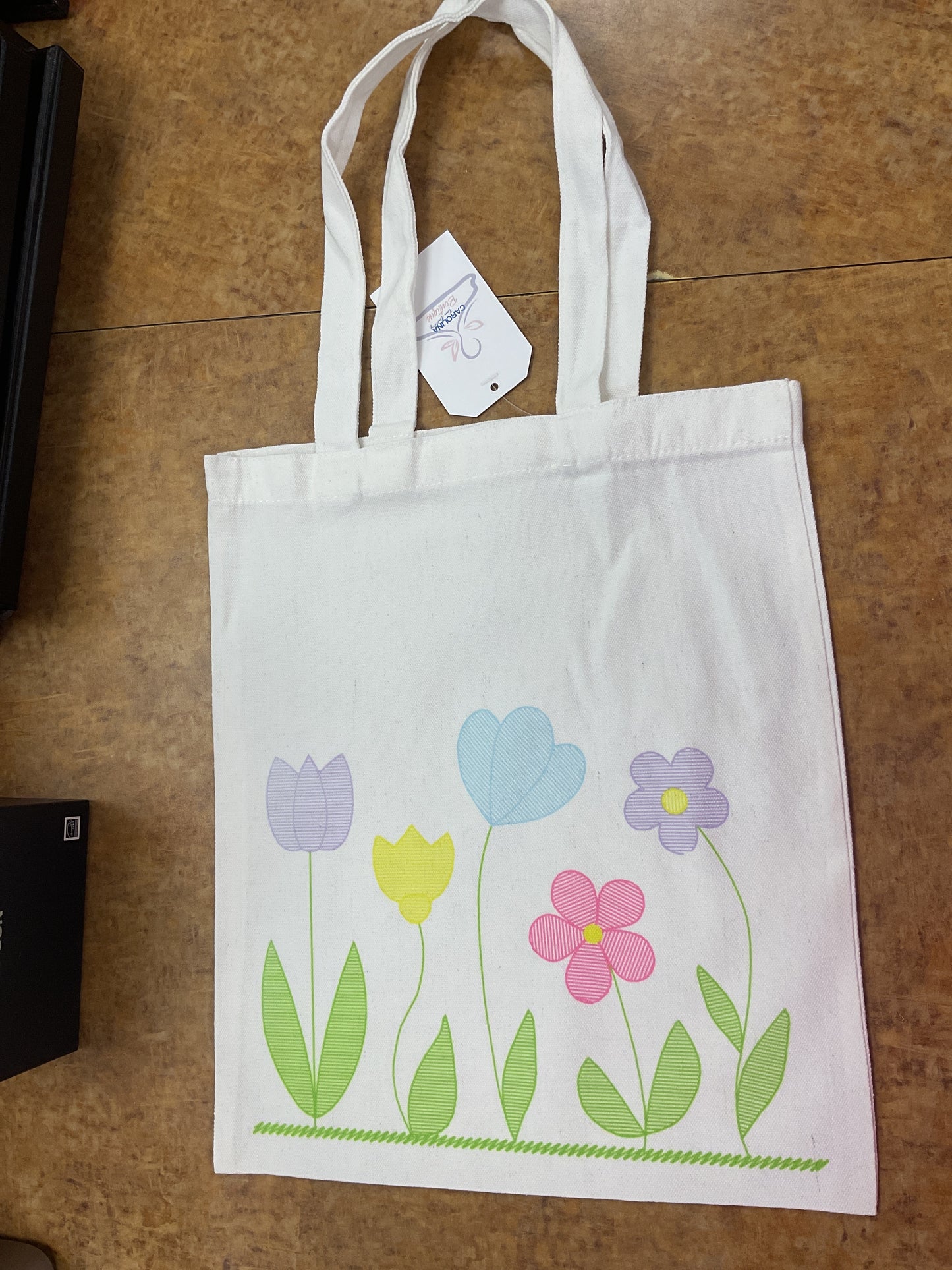 Spring Flowers Small Canvas Tote