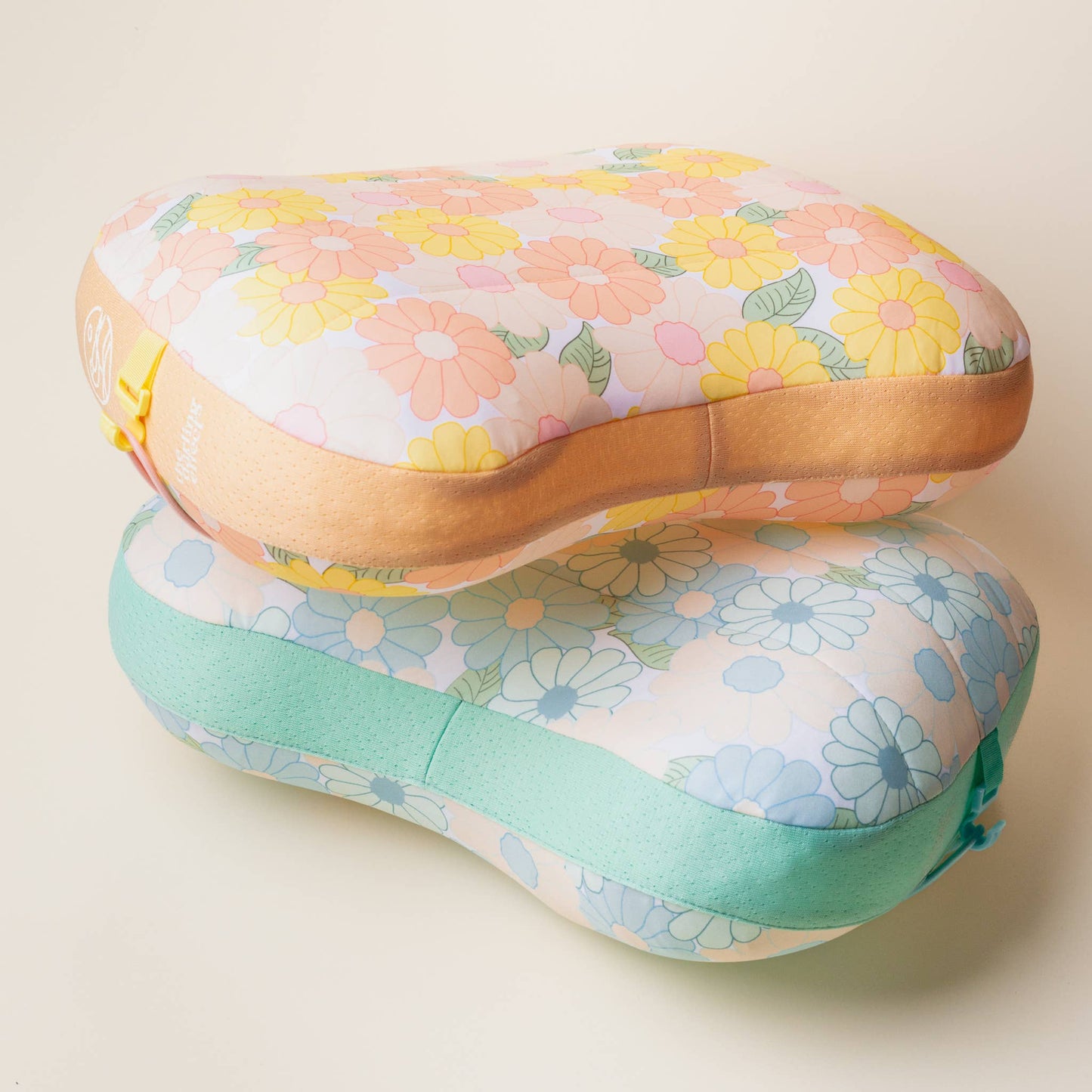 Ballast Beach Pillow-Daisy Craze Aqua