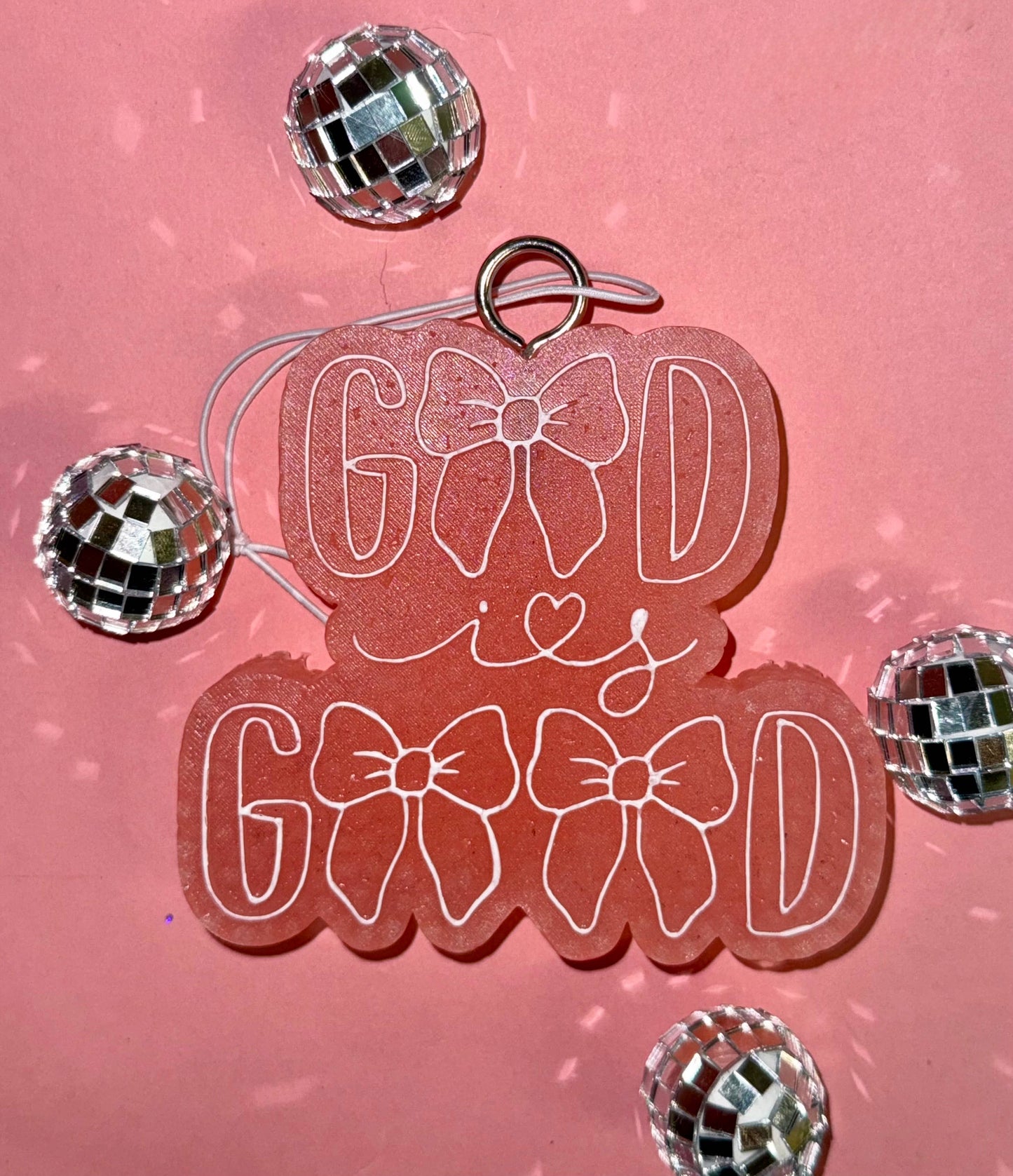 Pink God Is Good Car Freshie