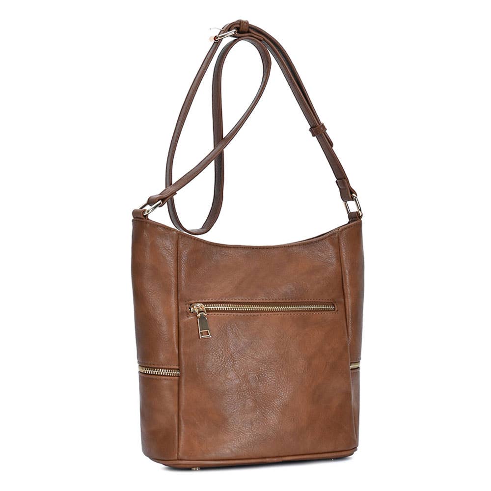 Faux Leather Crossbody Bag