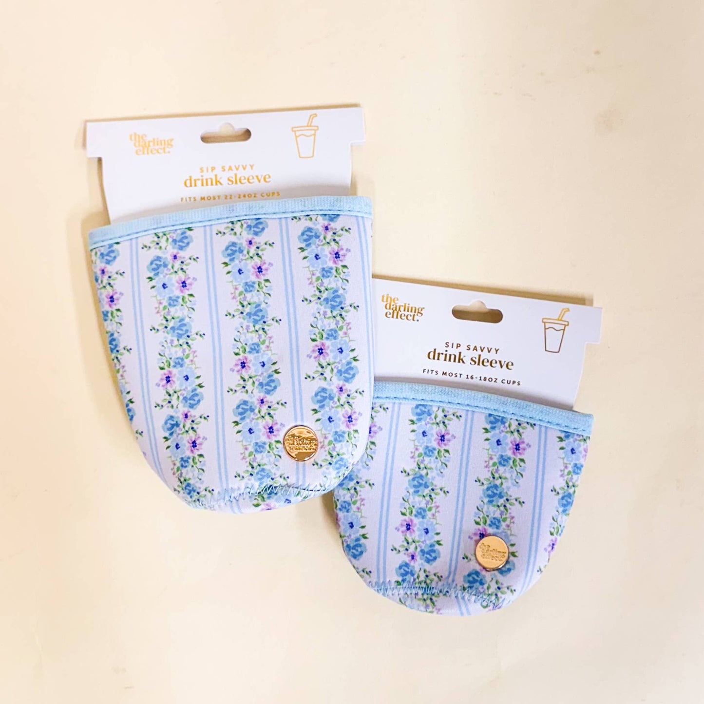 Sip Savvy Drink Sleeve-Petal Parade Blue Large