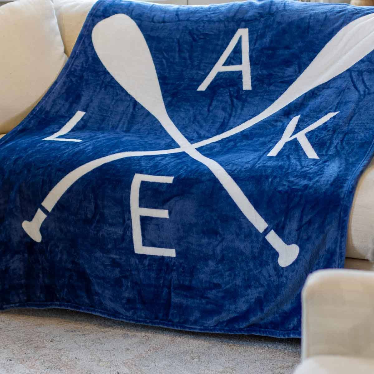 Lake Throw Blue 50x60