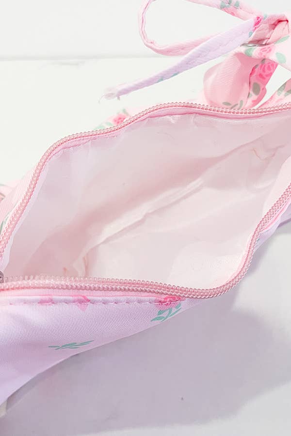 Lily Floral and Bow Shoulder Bag