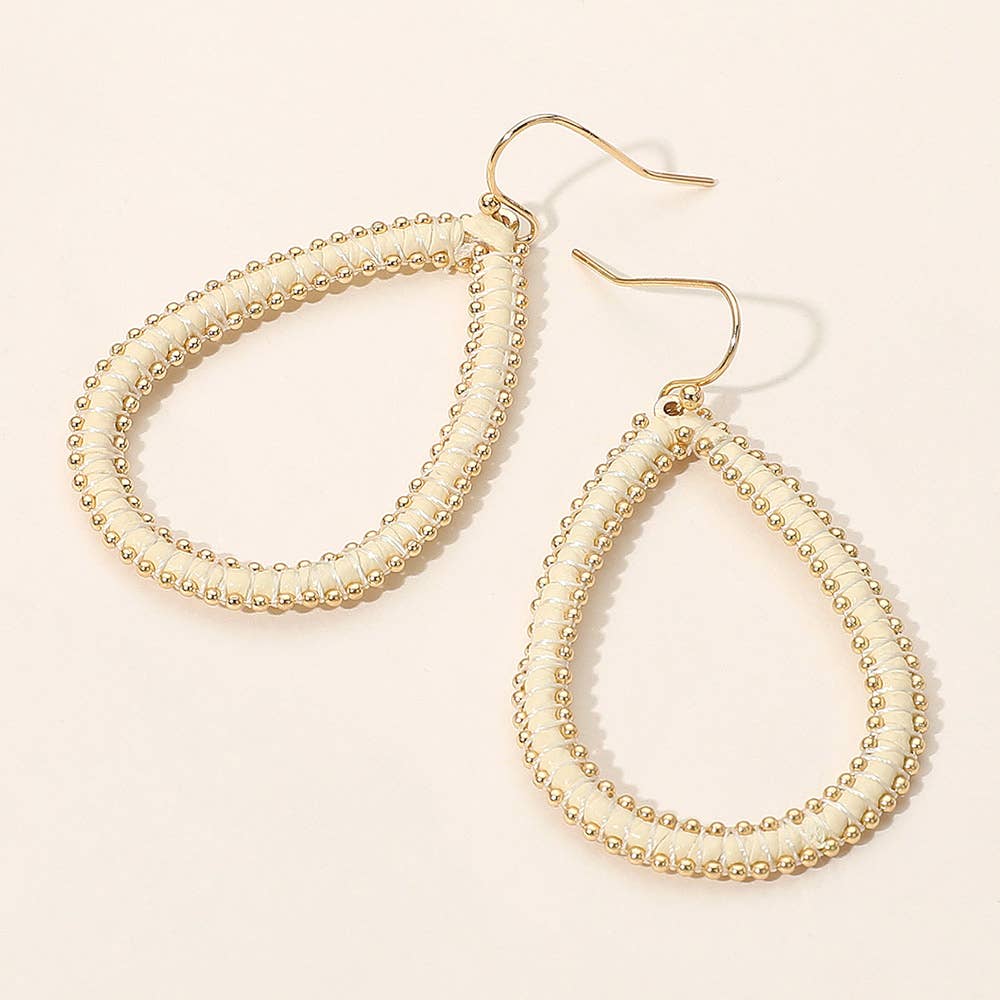 Faux Leather Teardrop Earrings
