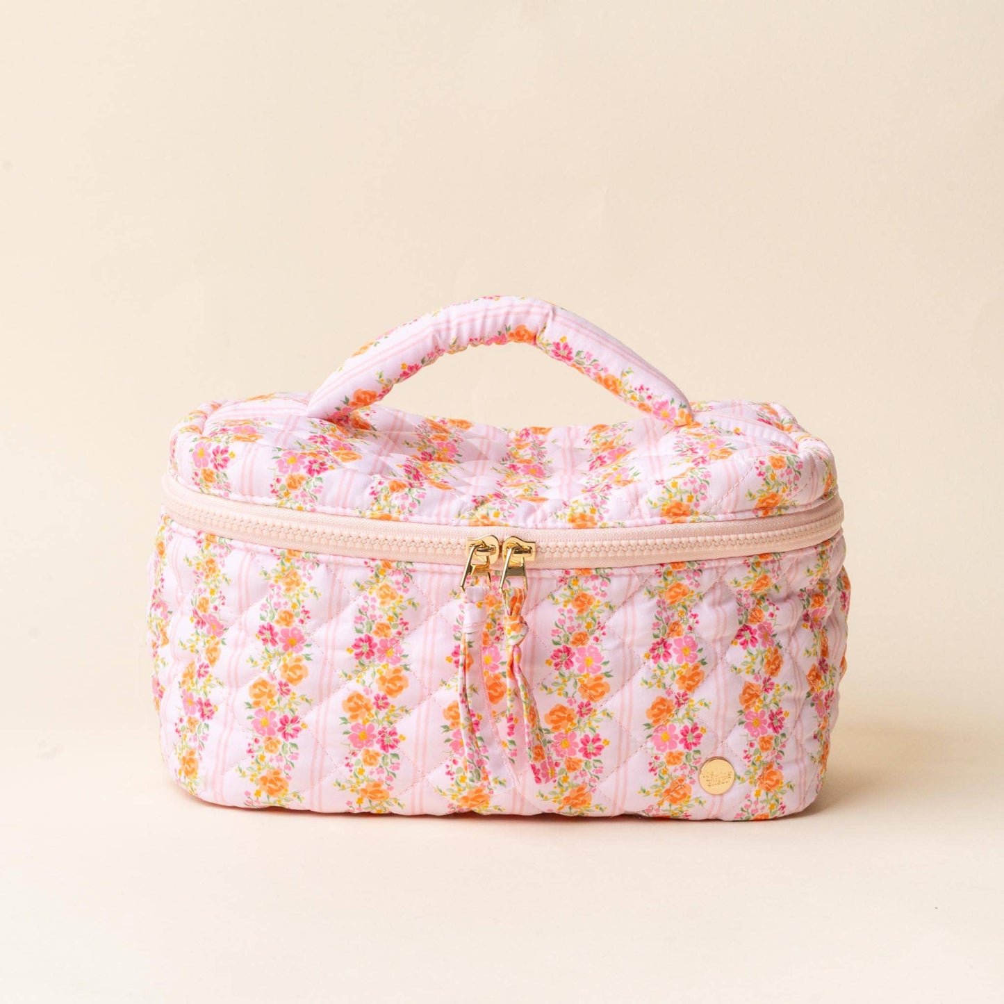 Glam & Go Quilted Cosmetic Bag-Petal Parade Pink