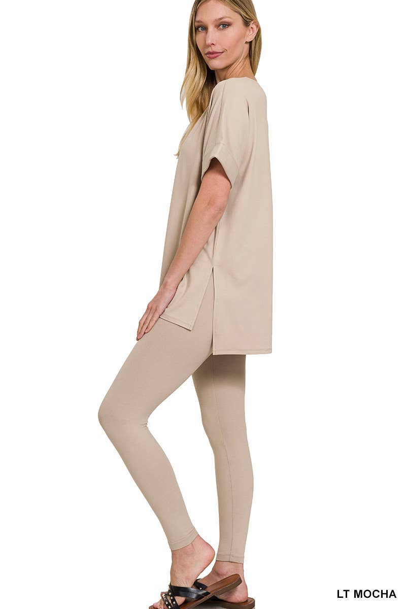 Brushed Dty Microfiber Loungewear Set