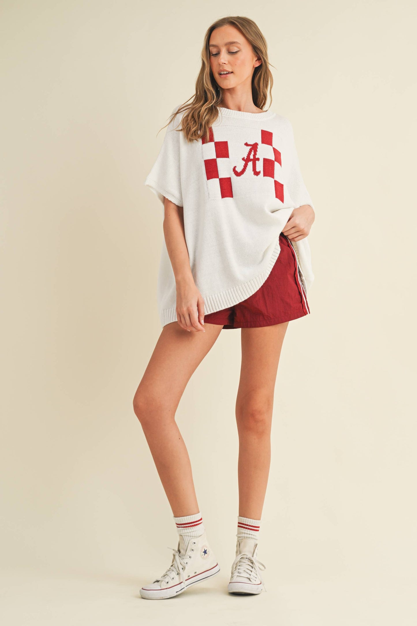 LACE TRIM GAME DAY SHORTS