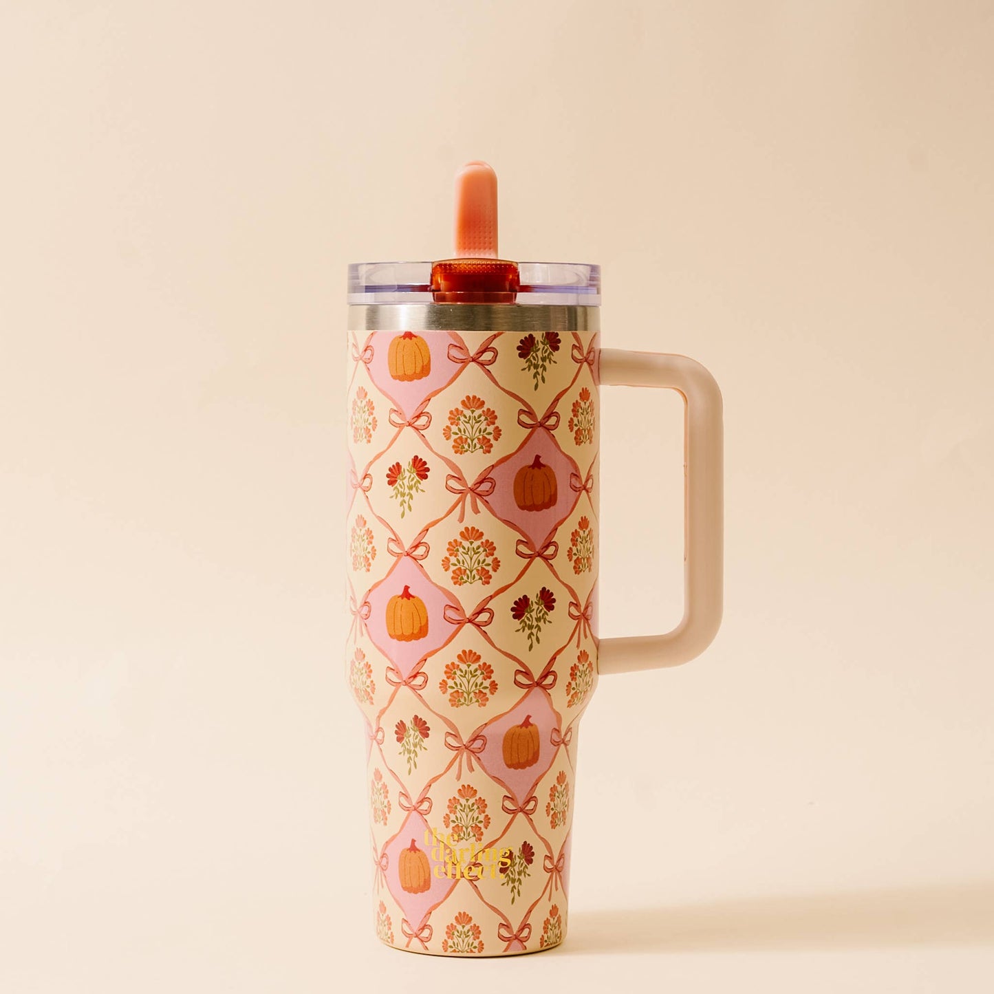40 oz Lifestyle Flip Straw Tumbler-Patchwork Pumpkins
