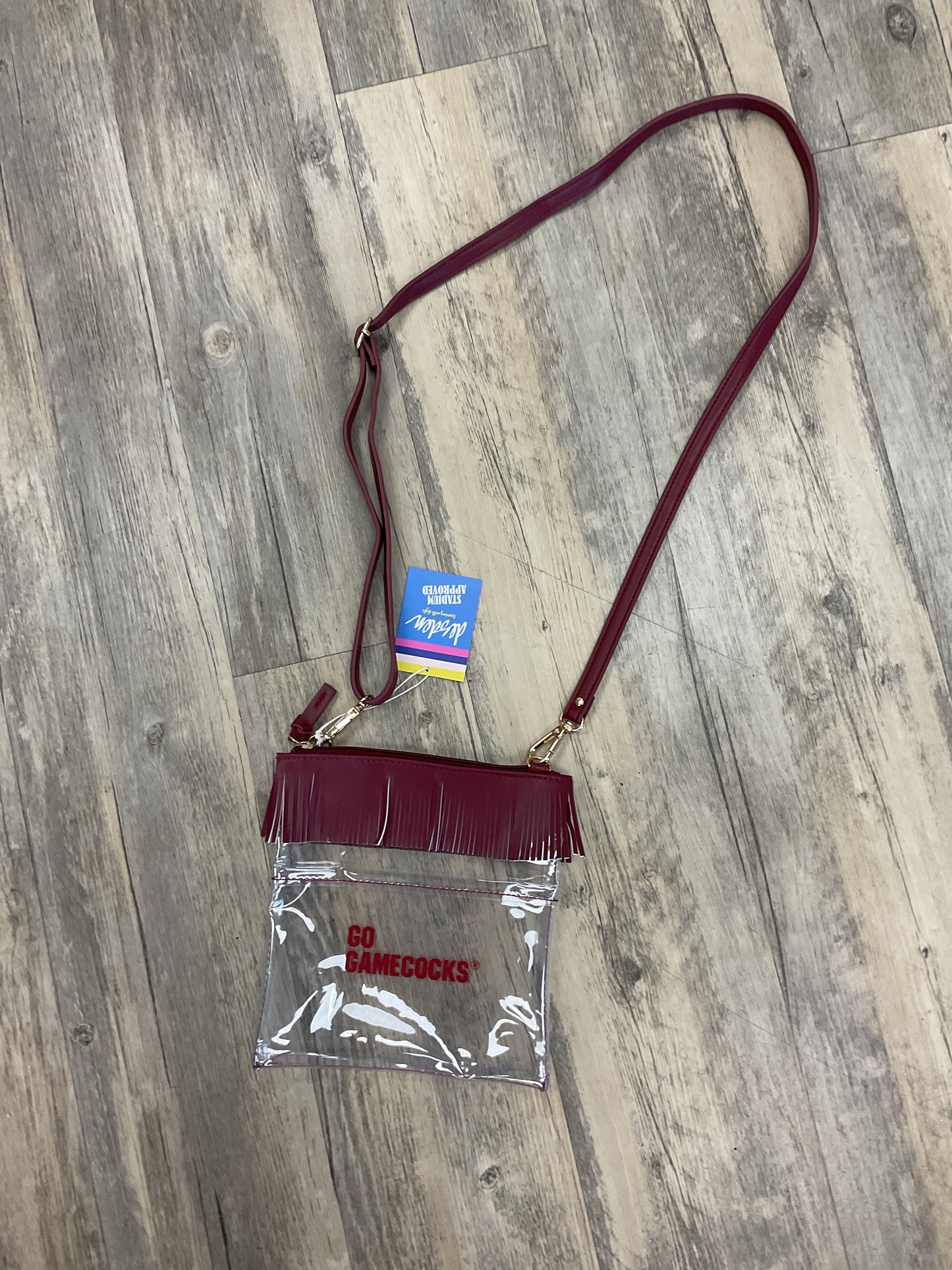 Go Gamecocks Clear Tassel Crossbody