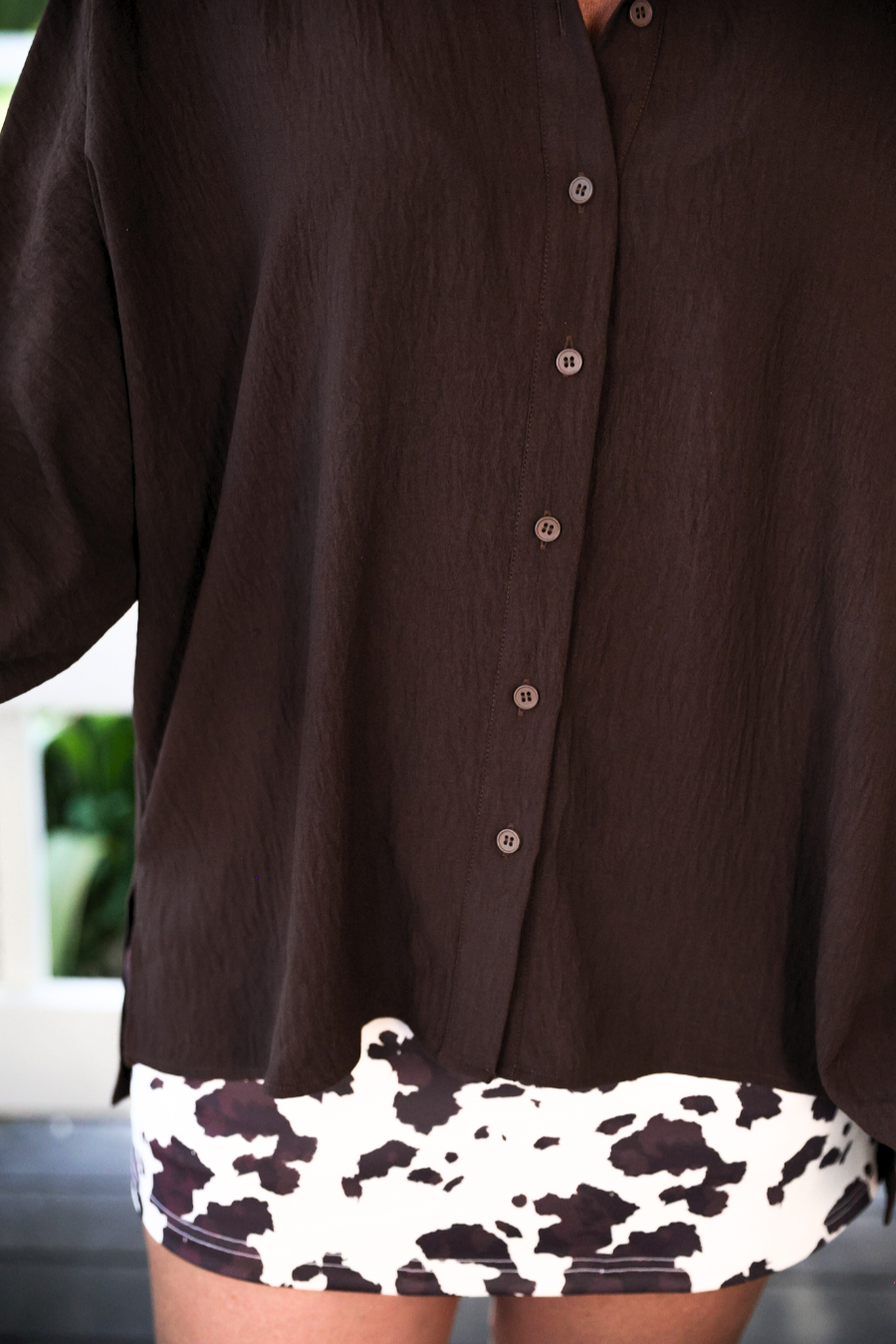 Chocolate Button Up Blouse