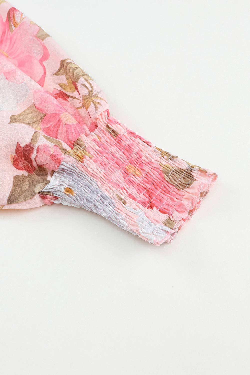 Pink Loose Fit Floral Blouse
