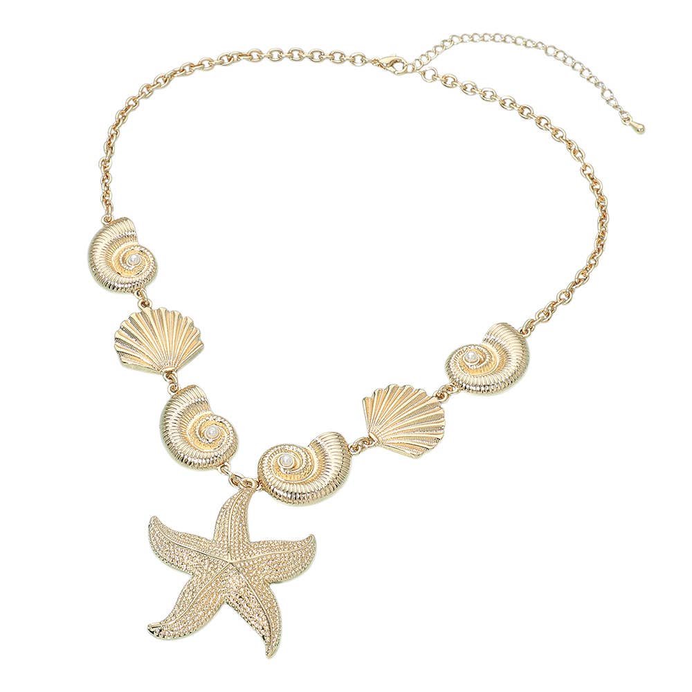 Starfish Shell Link Necklace