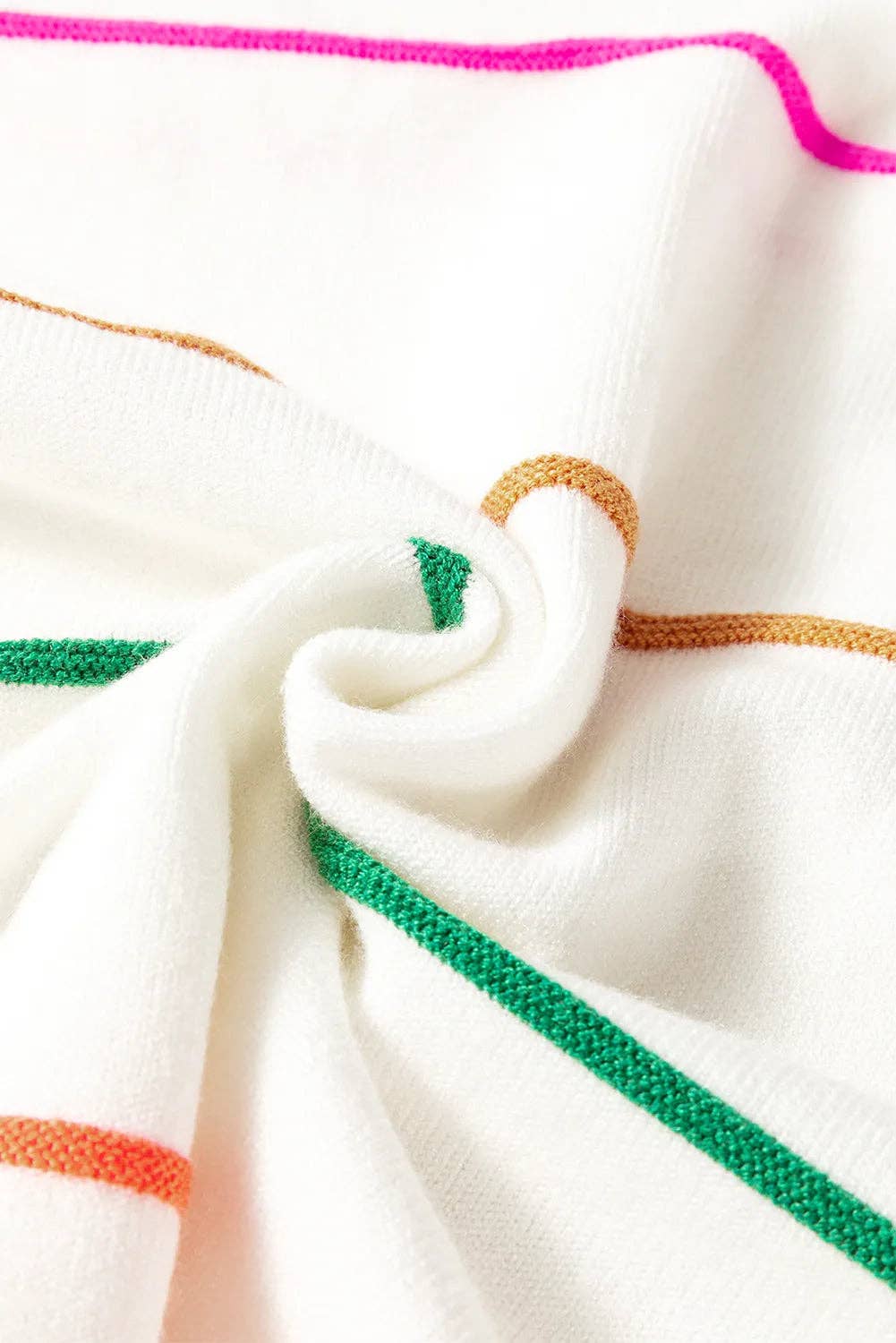 White Colorblock Sweater