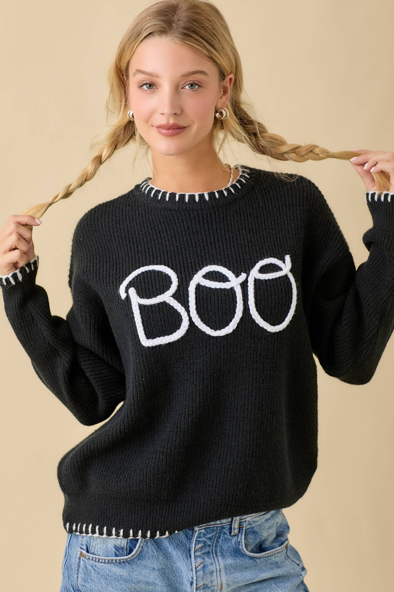 Halloween "Boo" Sweater
