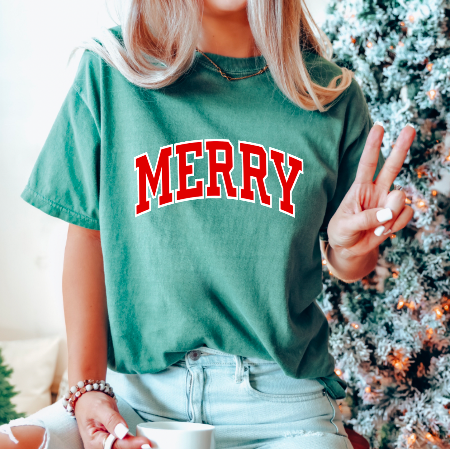 Merry Comfort Colors Tee Christmas Tees