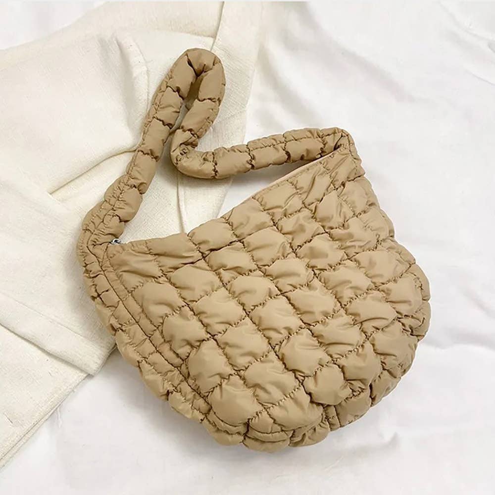 Quilted Puffer Tote Bag
