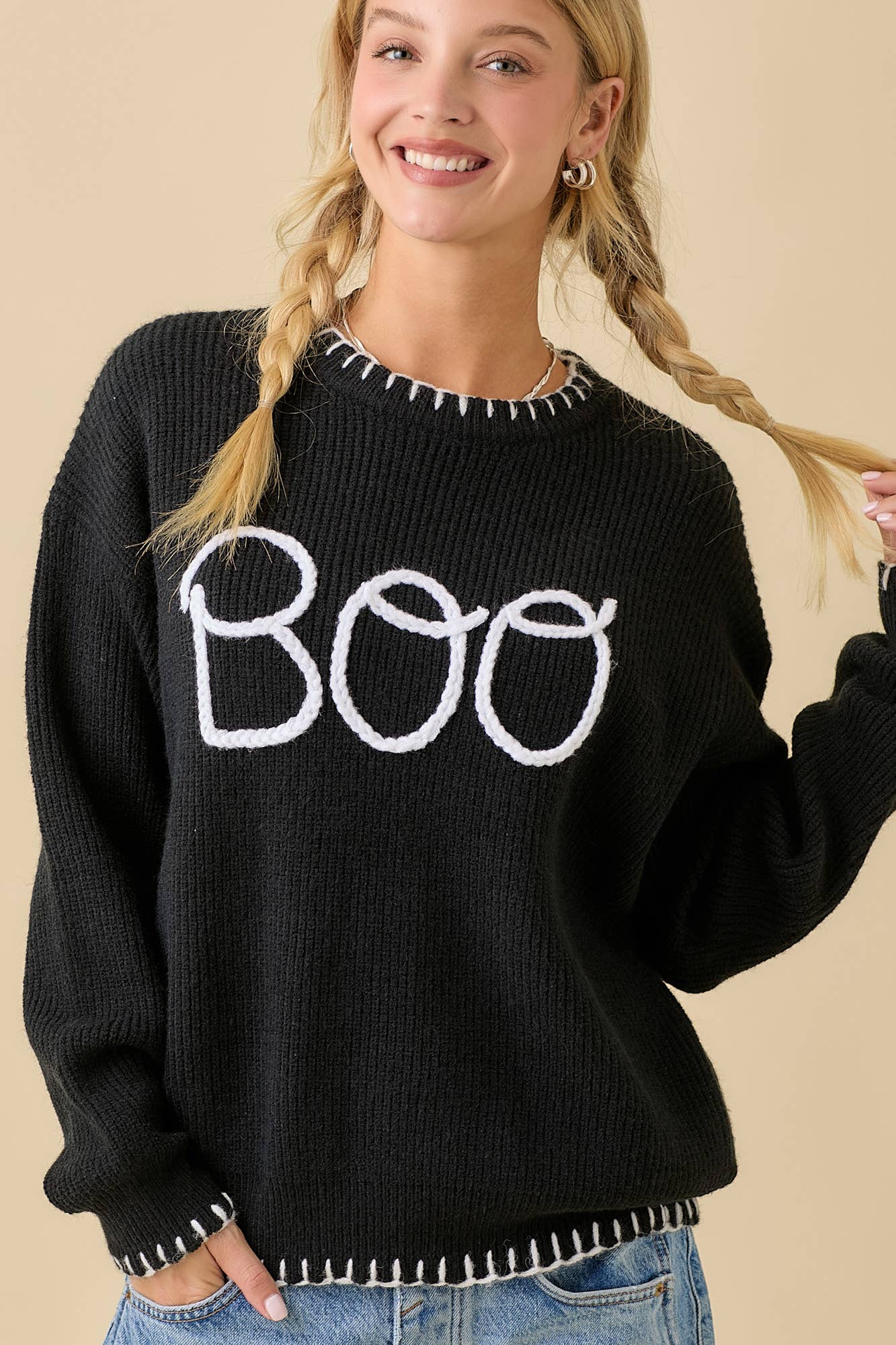 Halloween "Boo" Sweater