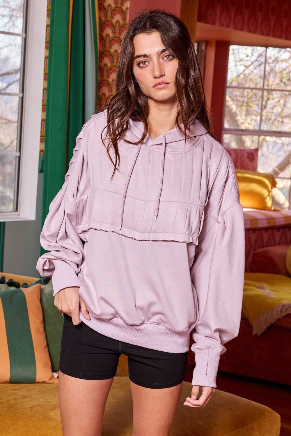 Soft & Cozy Pleated Hoodie