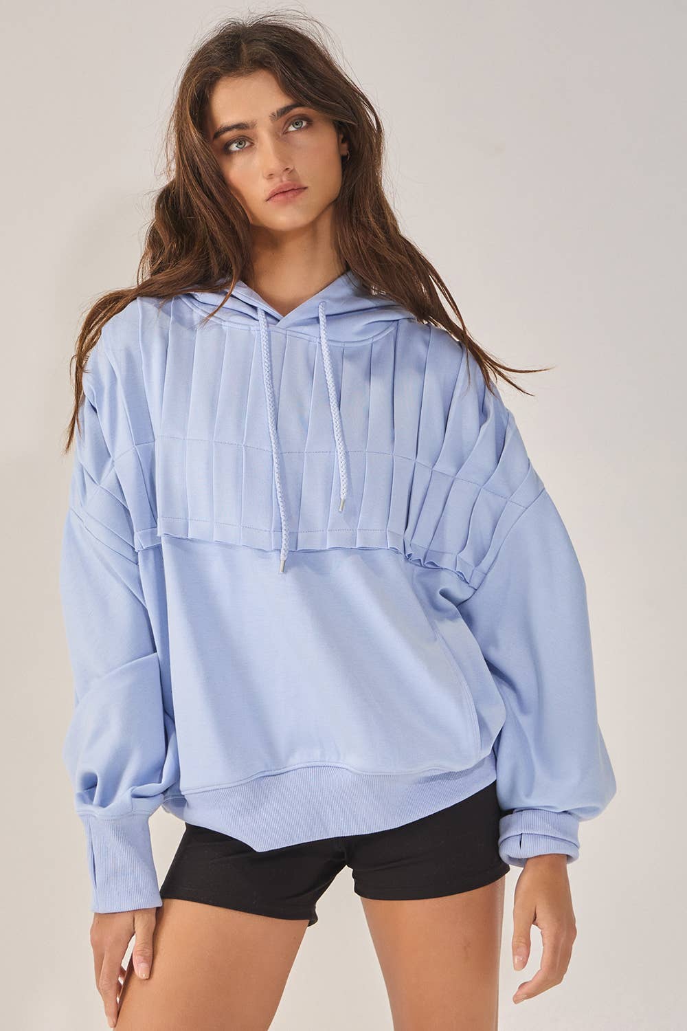 Soft & Cozy Pleated Hoodie