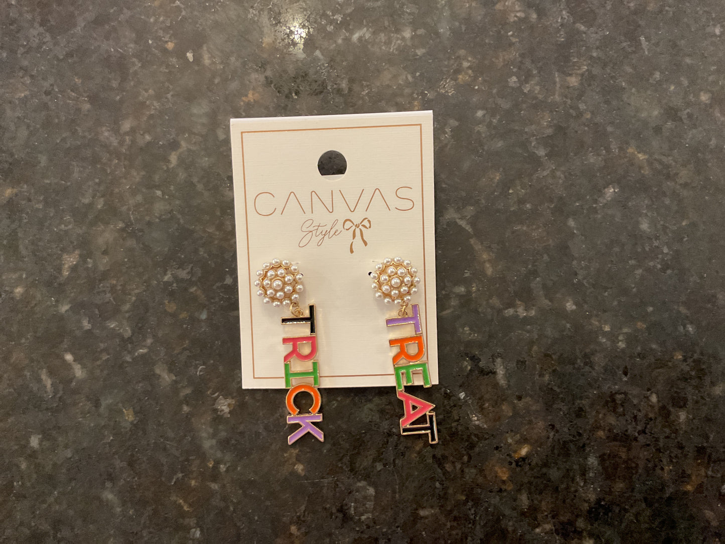 Trick or Treat Pearl Cluster Earrings