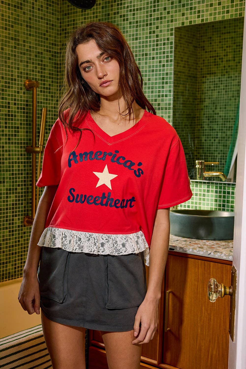 Cargo Style Washed Skort