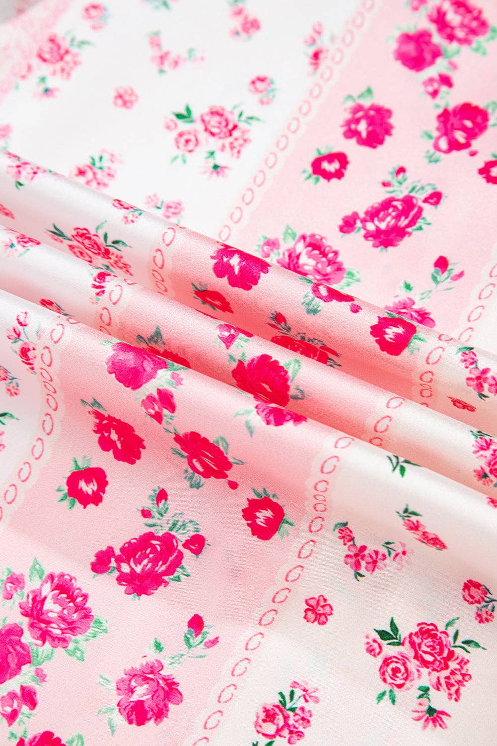 Floral Bow Tie Pajama Set