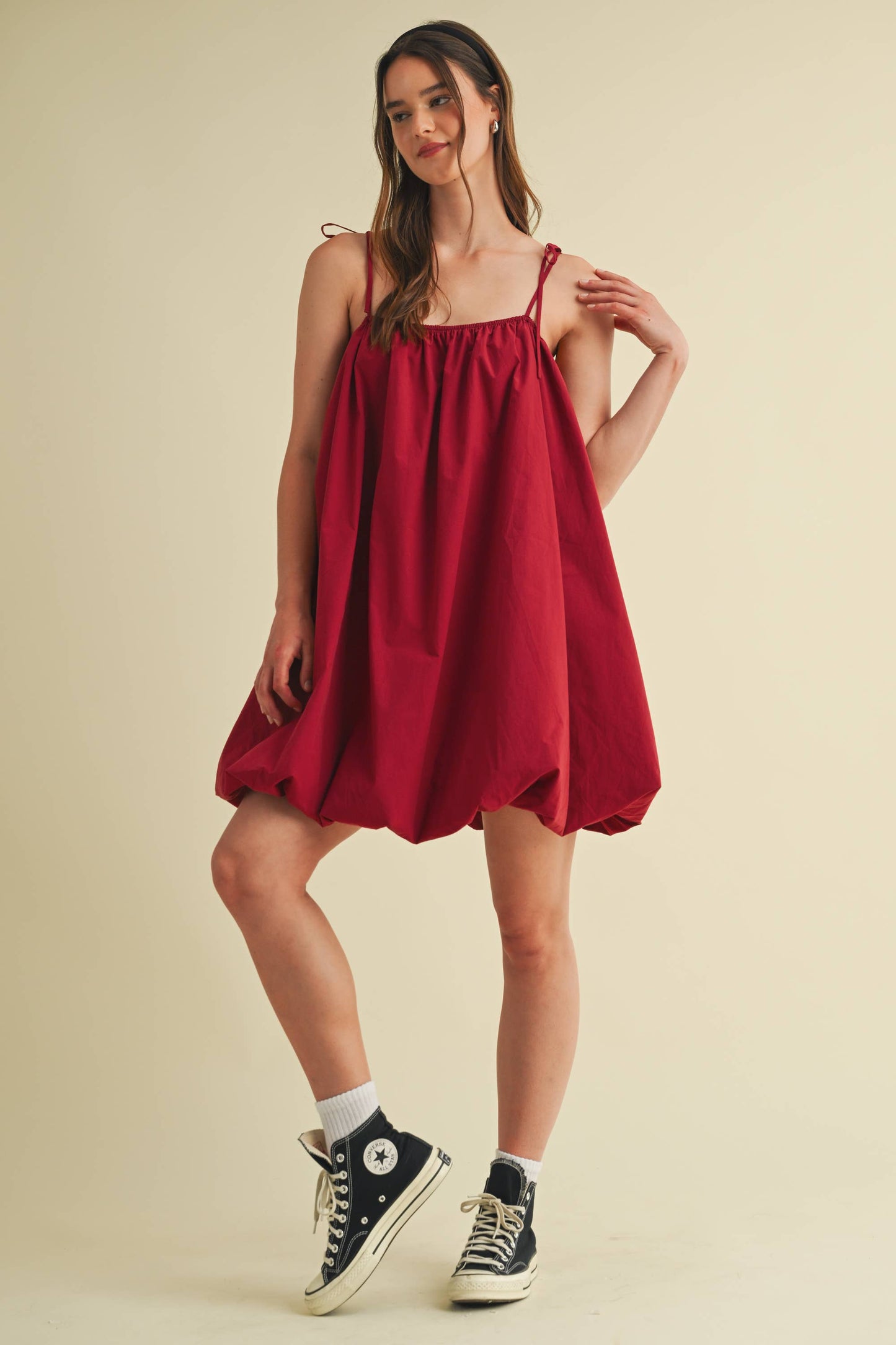 PUFF BOTTOM MINI DRESS