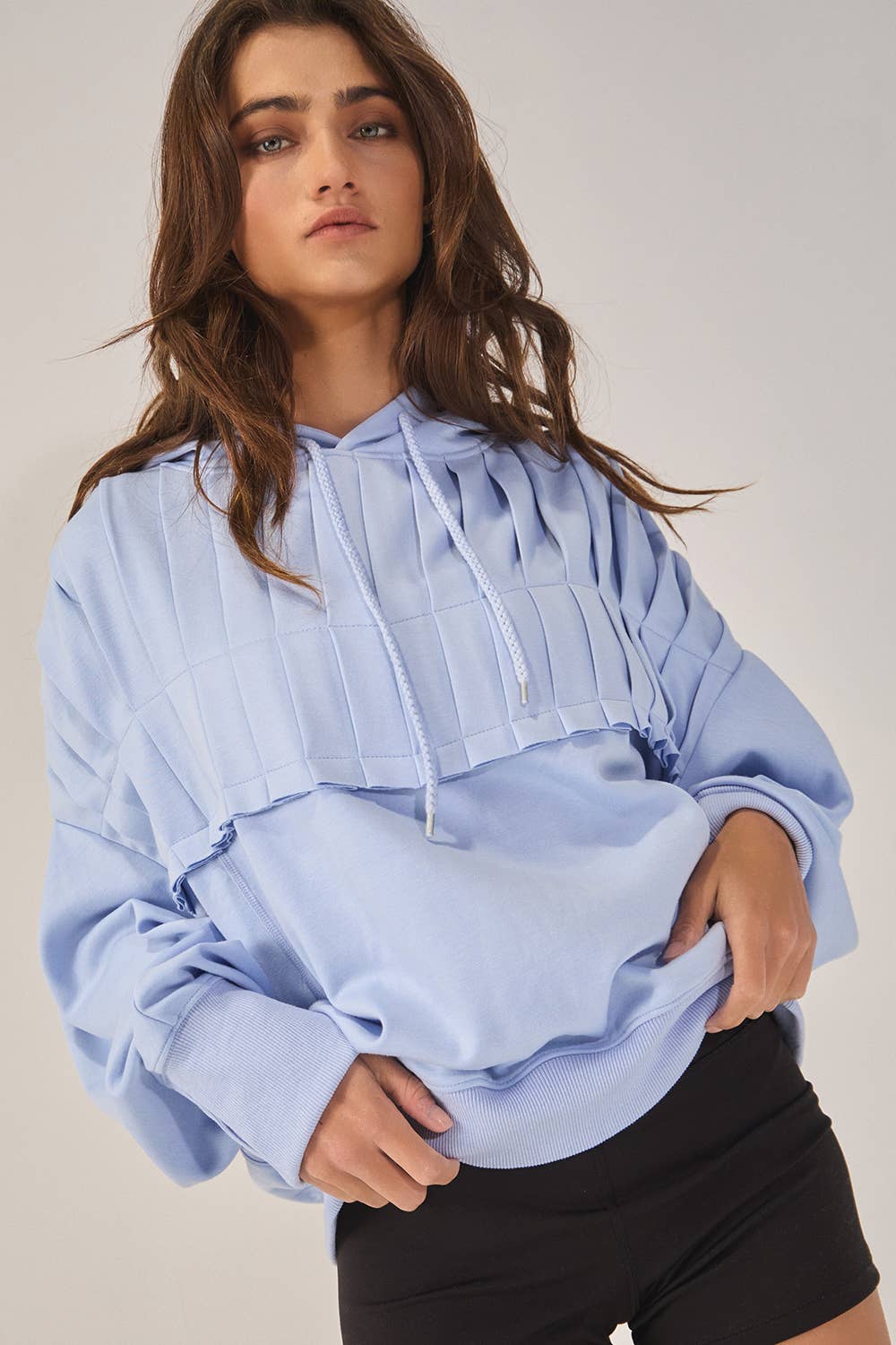 Soft & Cozy Pleated Hoodie