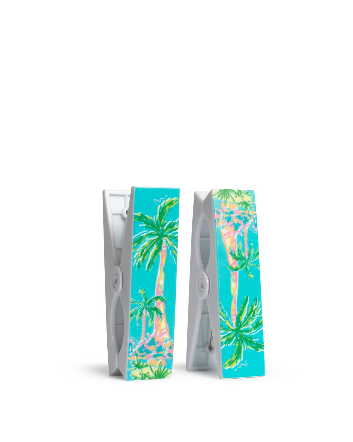 Caribbean Palm Beach Towel Clips Aruba Blue/Multi 1.5x4.5 Set of 2