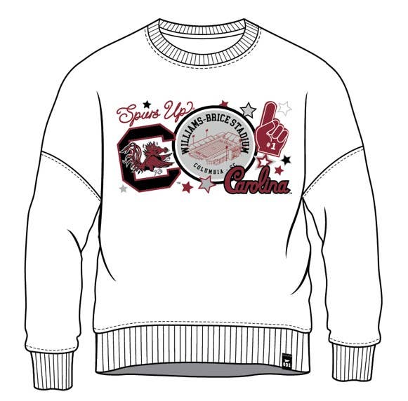 South Carolina Layer Patch Lantern Sleeve Crew