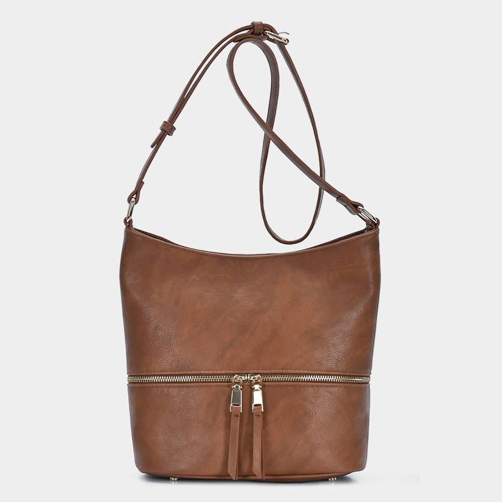 Faux Leather Crossbody Bag