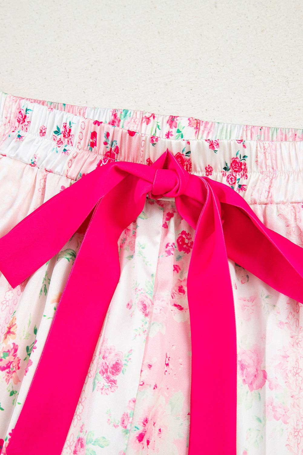 Floral Bow Tie Pajama Set