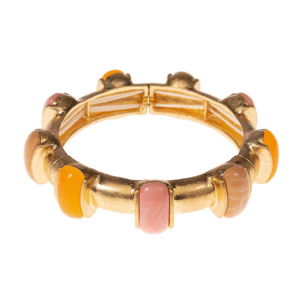 Stone Stretch Bangle Bracelet