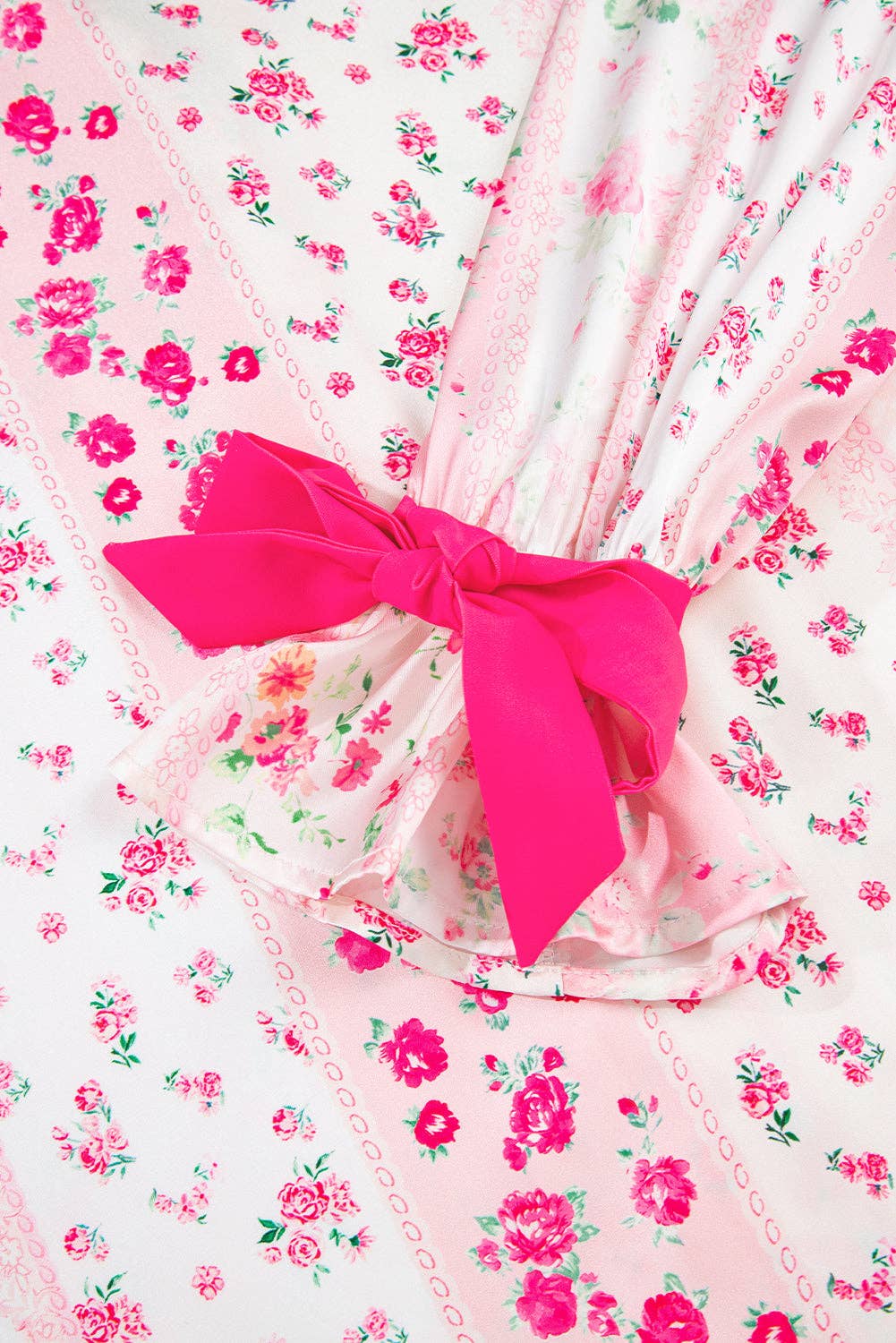 Floral Bow Tie Pajama Set