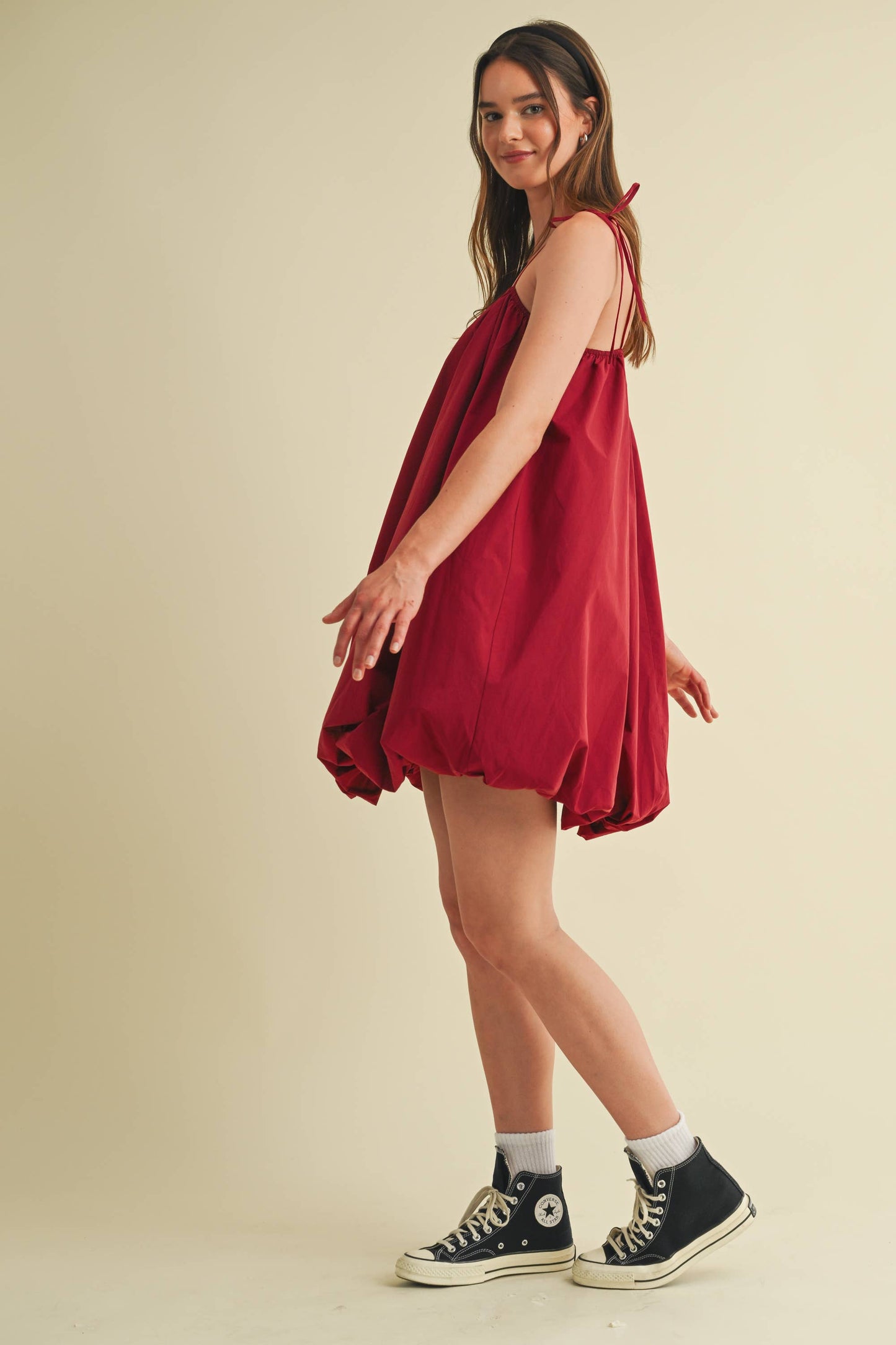 PUFF BOTTOM MINI DRESS