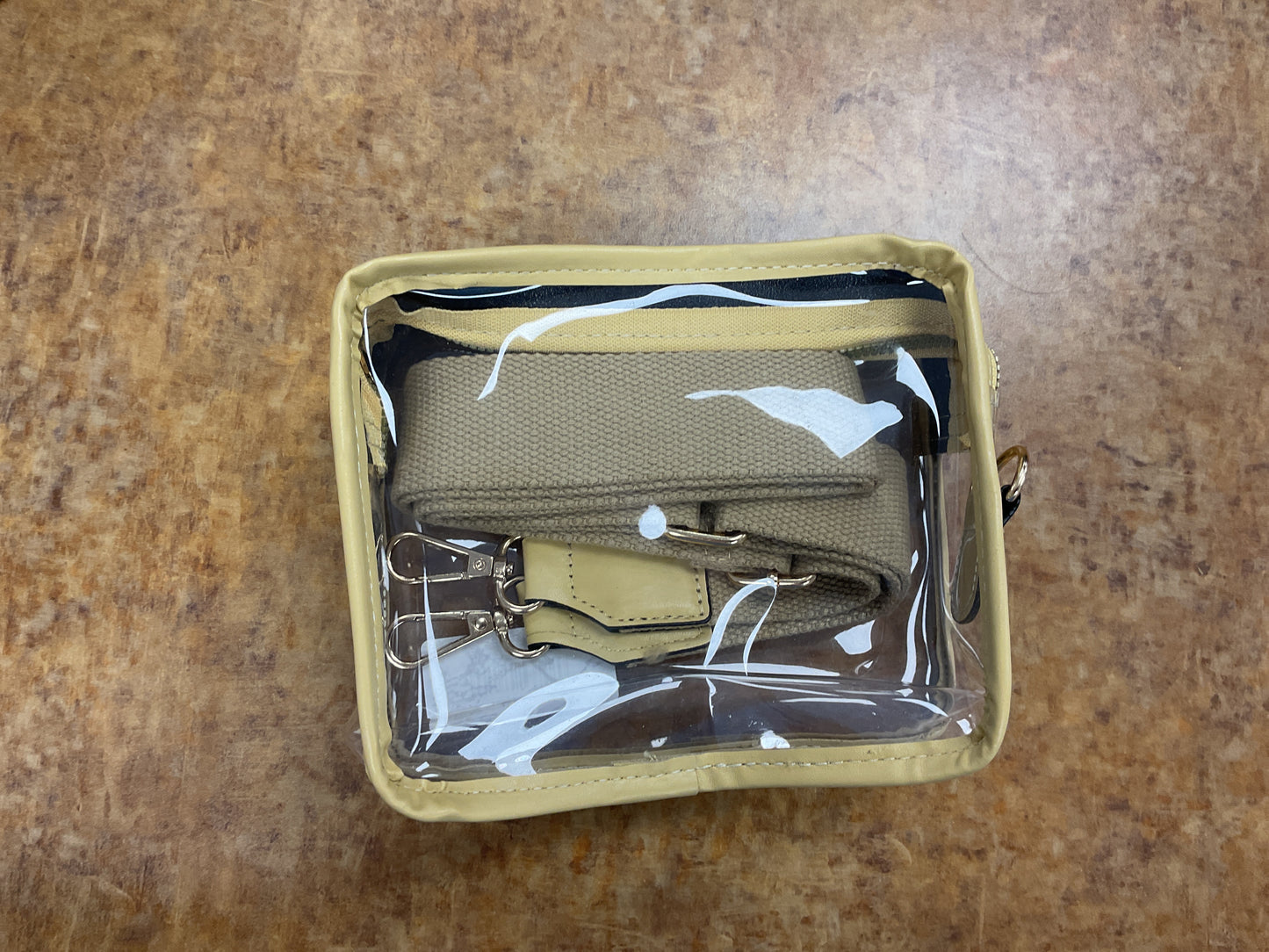 Tan Clear Purse