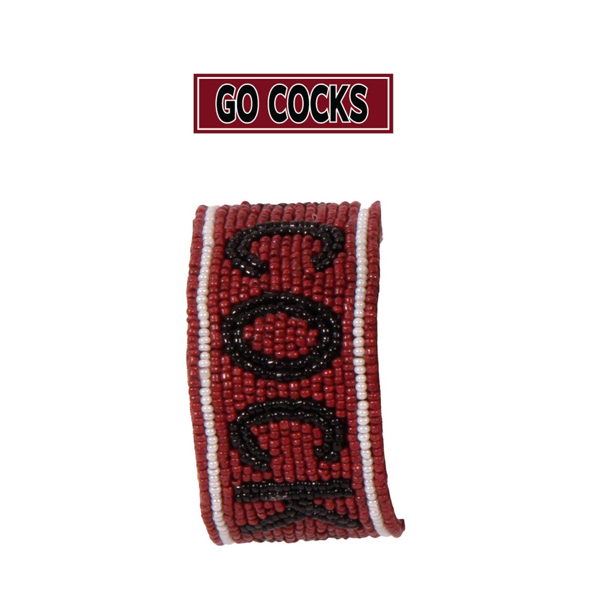 Go Gamecocks Beaded Cuff