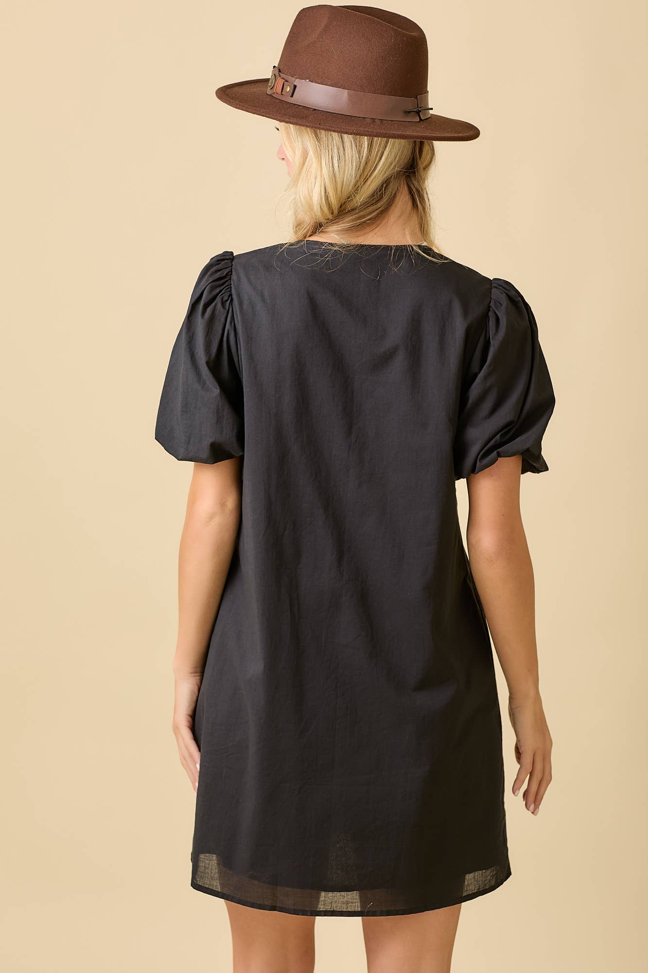 Bubble Sleeve Mini Dress