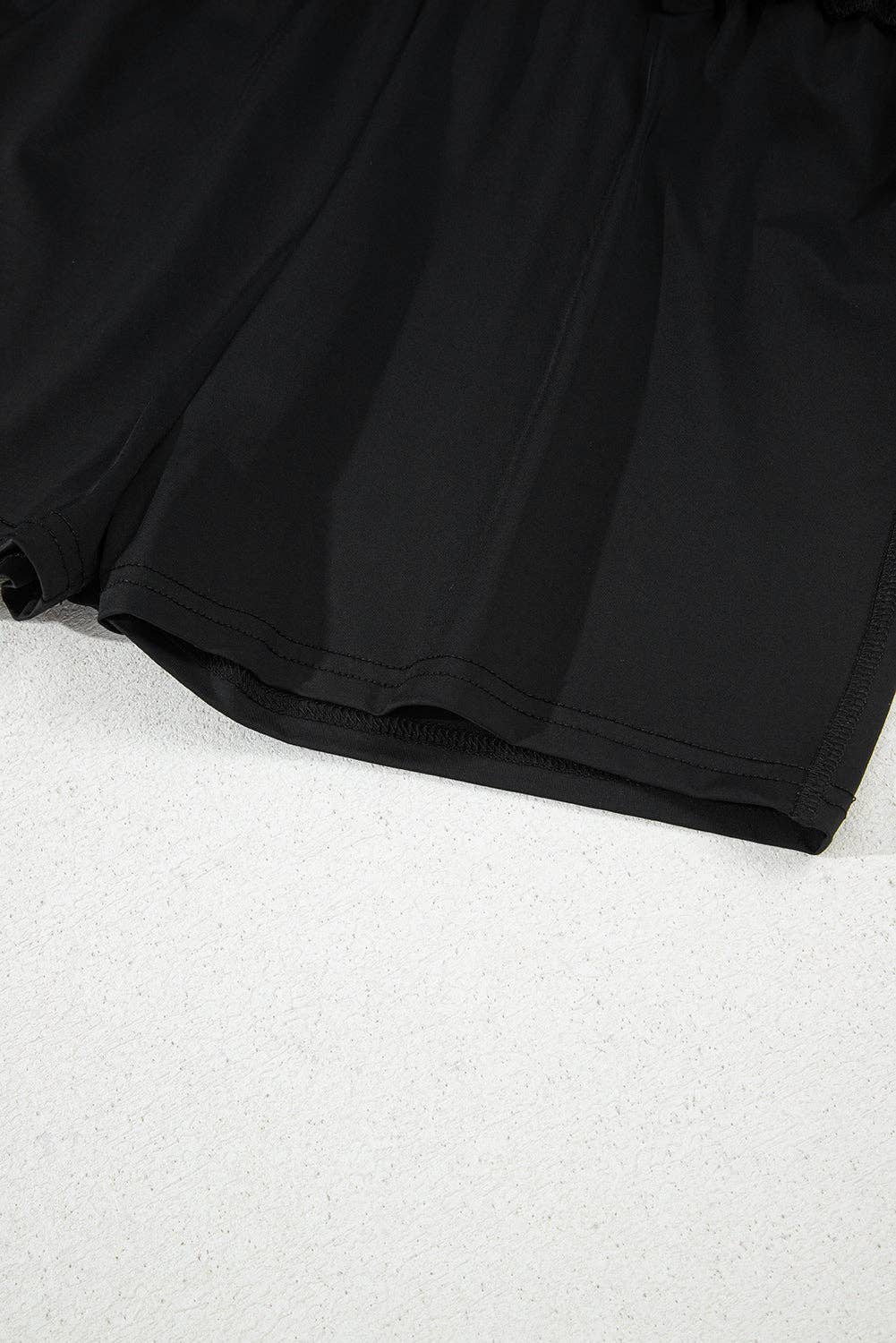 Solid Drawstring High Waist Skort
