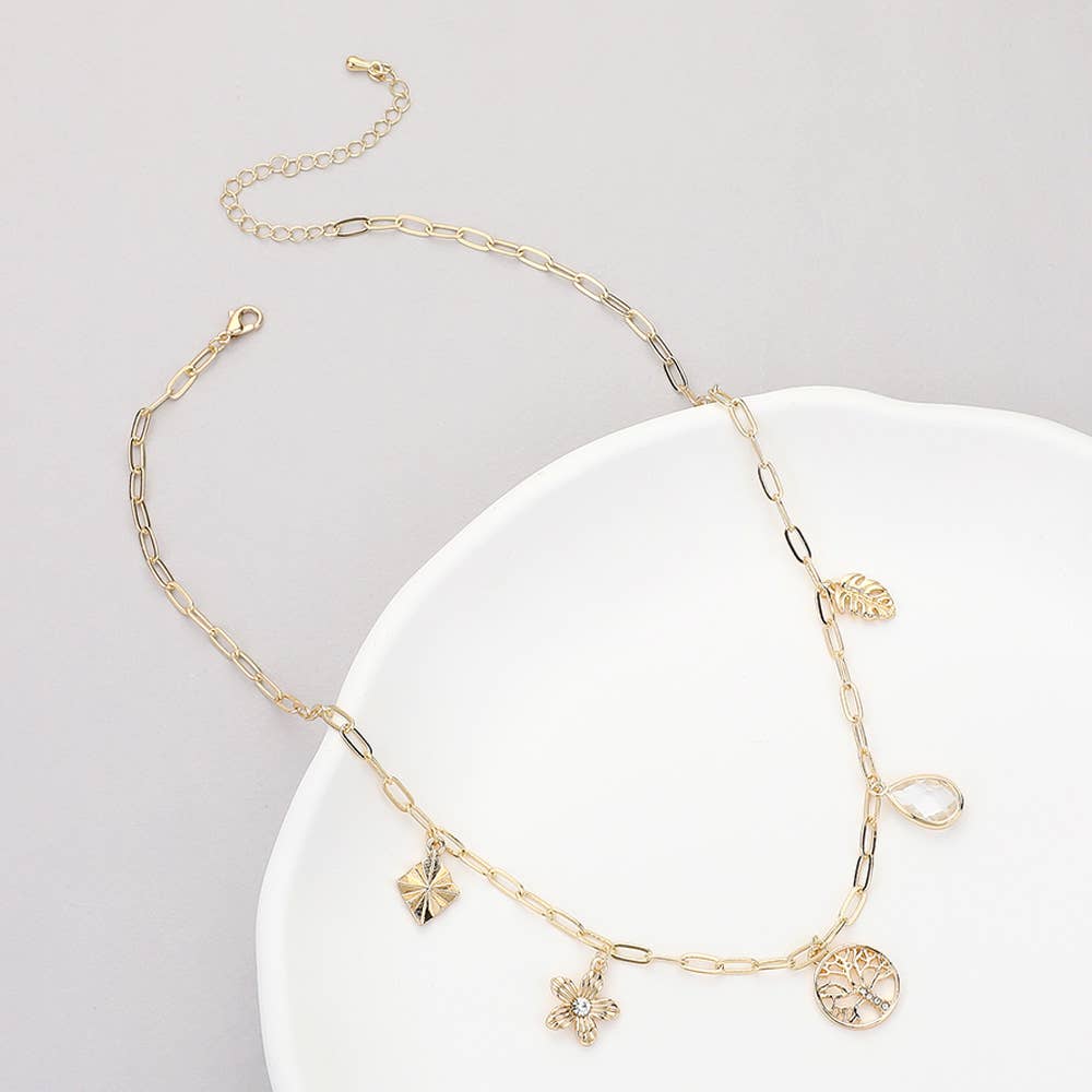 Tree Of Life Paperclip Necklace