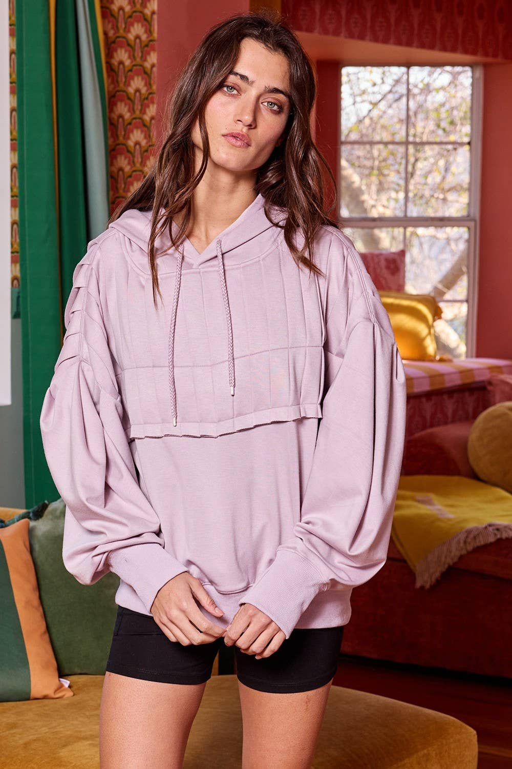 Soft & Cozy Pleated Hoodie