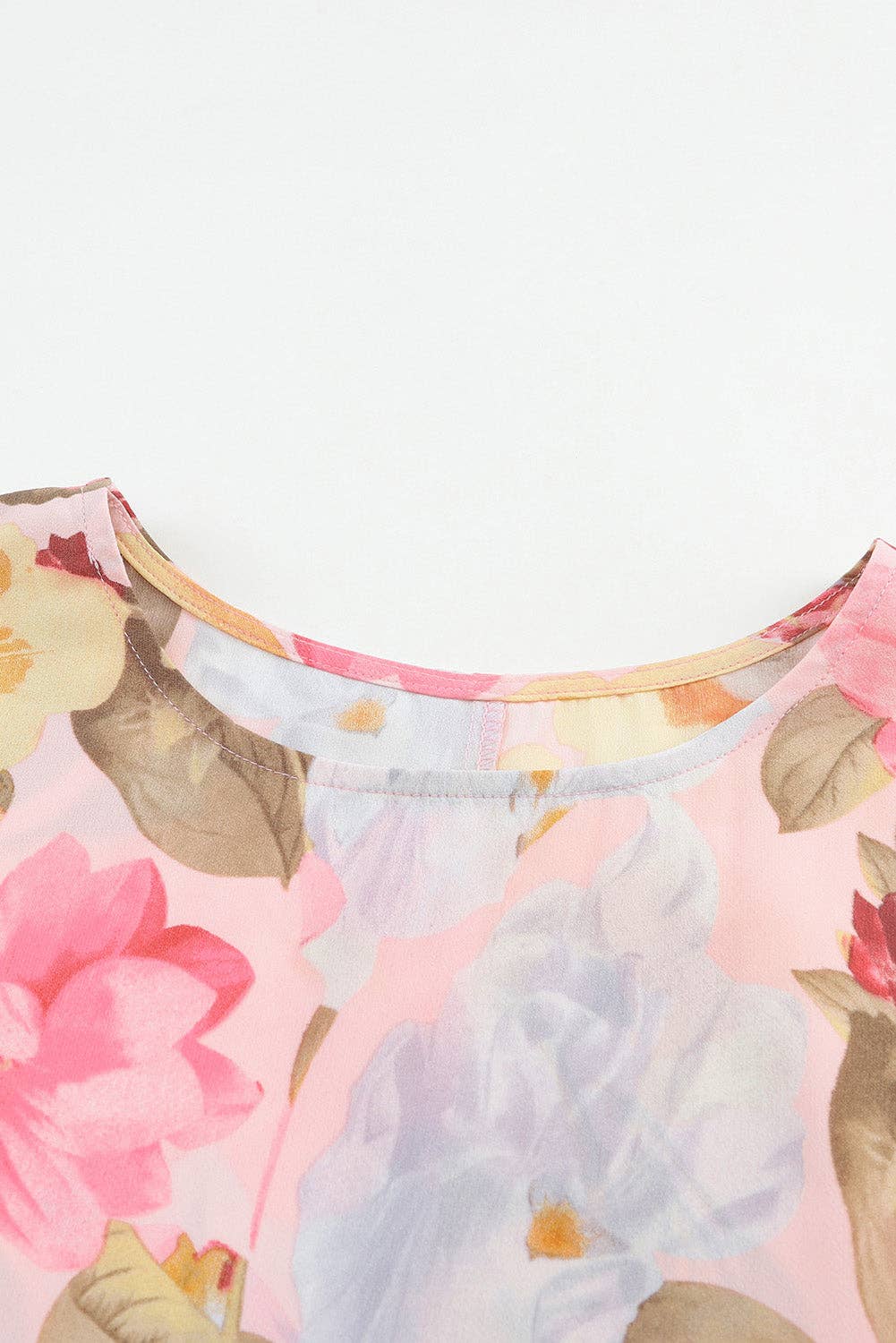 Pink Loose Fit Floral Blouse